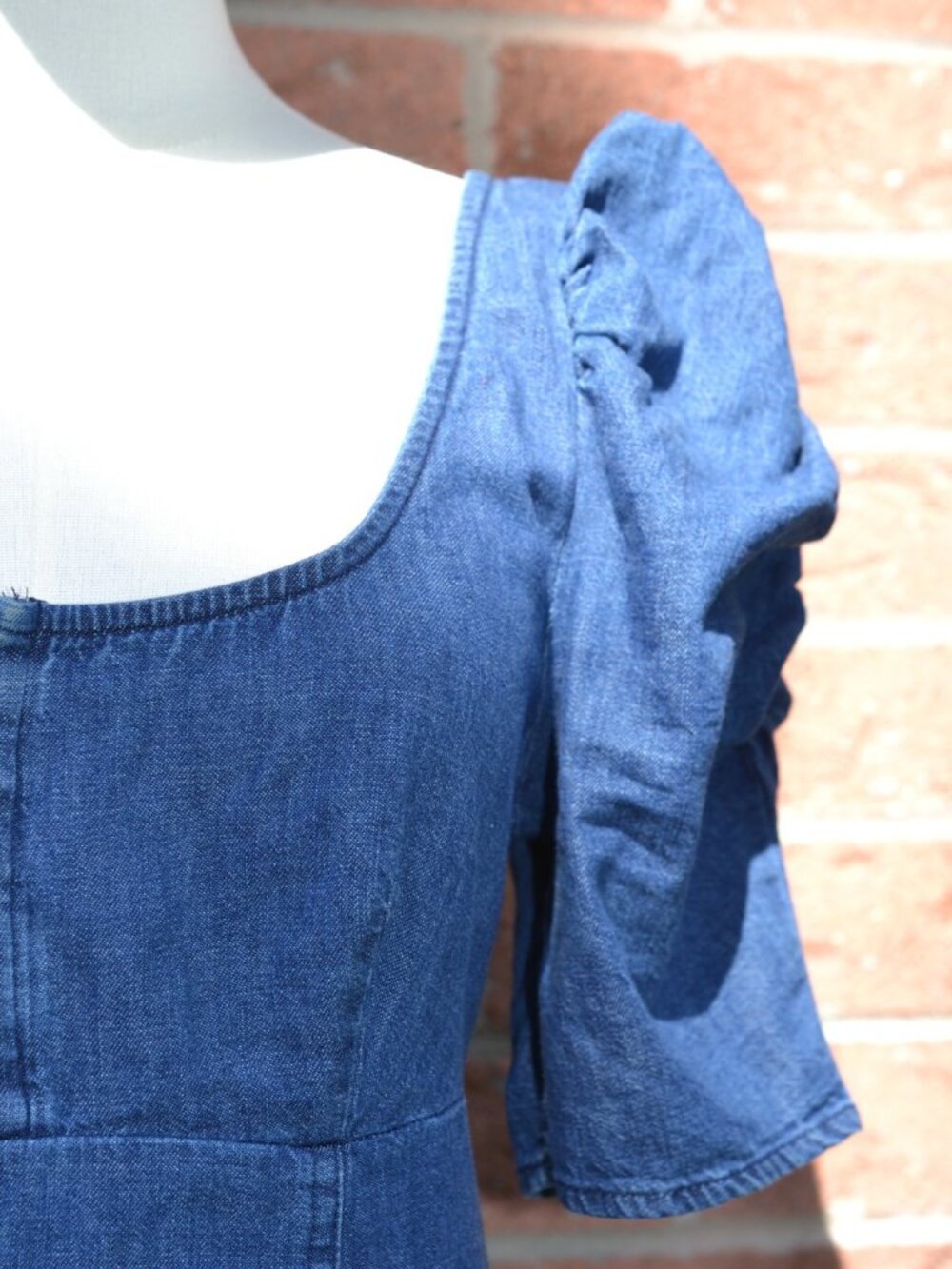 Free People Cheyenne Denim Mini Dress – XS 💙🤎